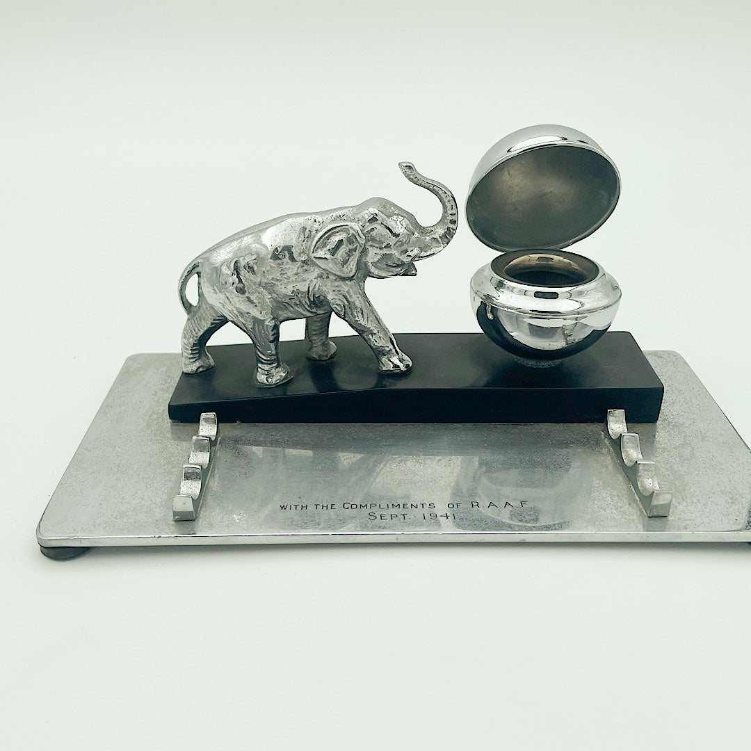 antique-silver-elephant-inkwell