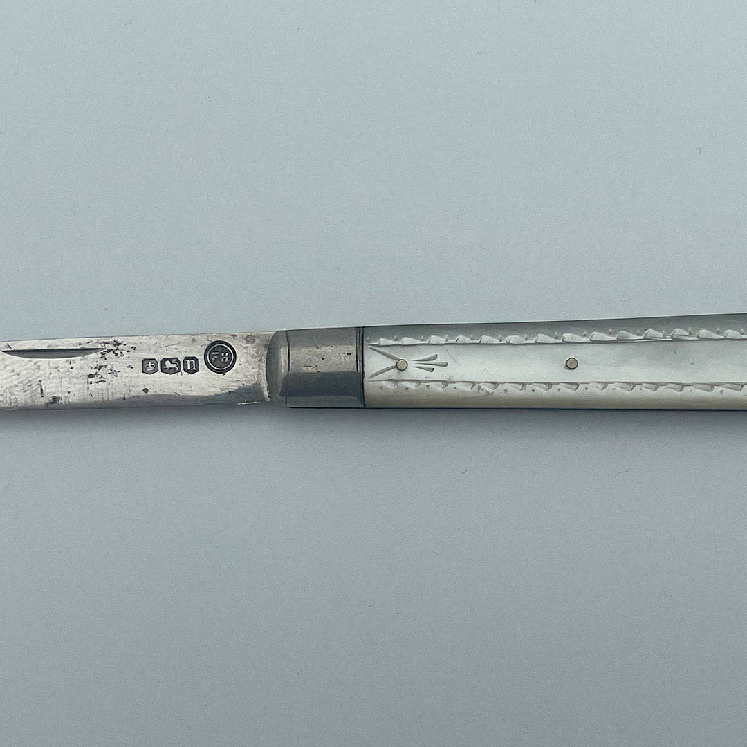 Sterling Silver & Mother of Pearl Pocket Knife
