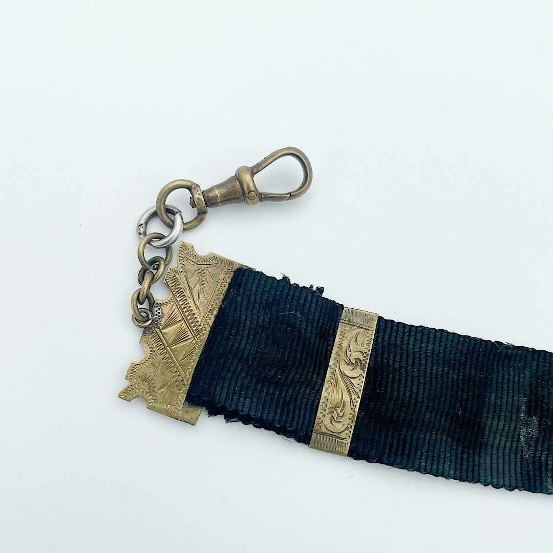  Victorian mourning Shark's tooth fob