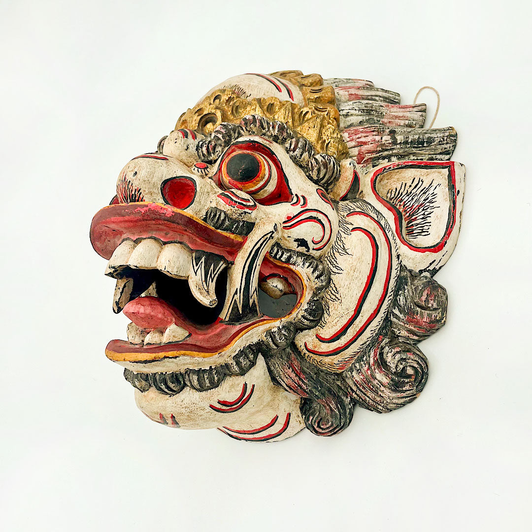 Antique Hand-Carved Balinese Hindu Barong Mask