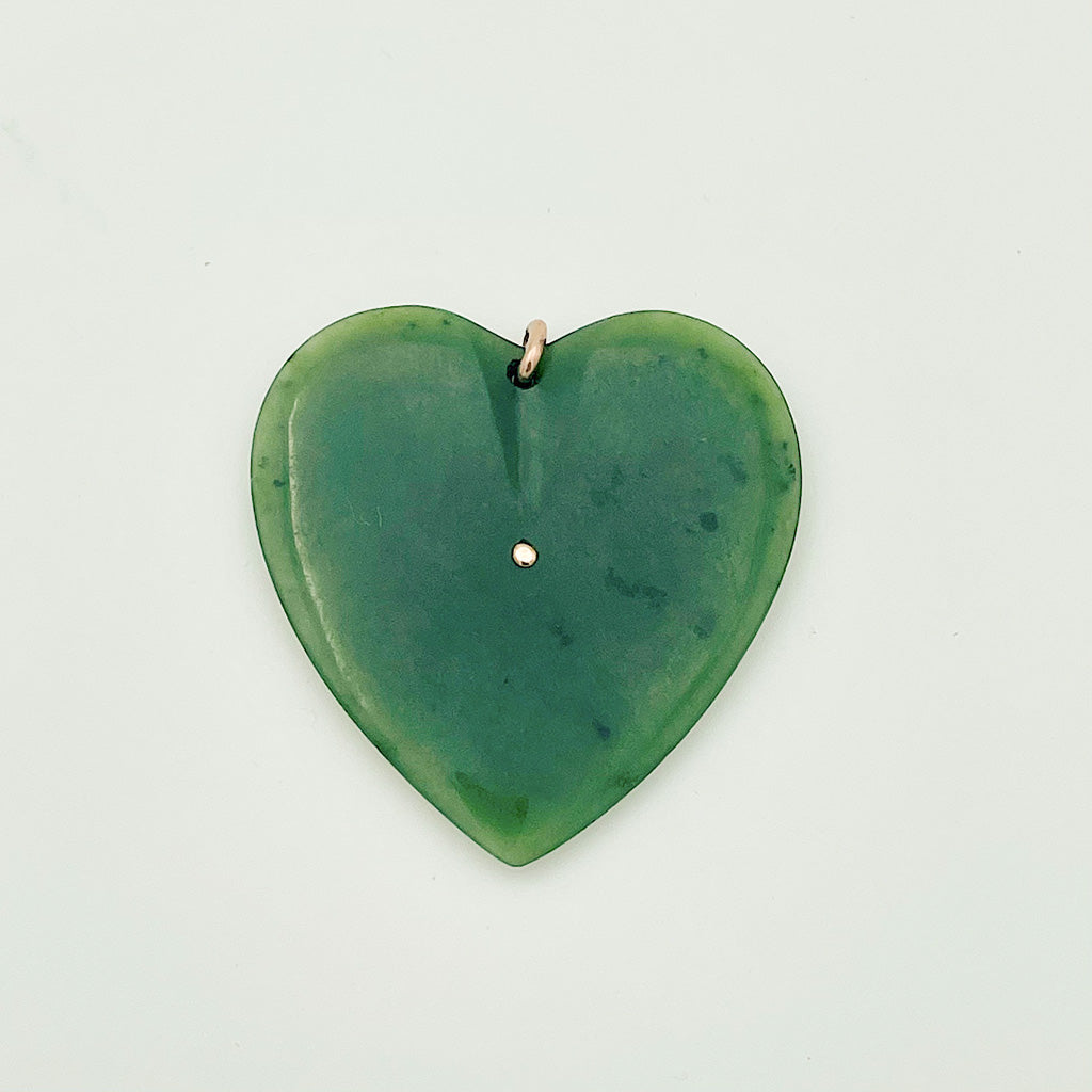 9ct New Zealand Pounamu Heart Pendant