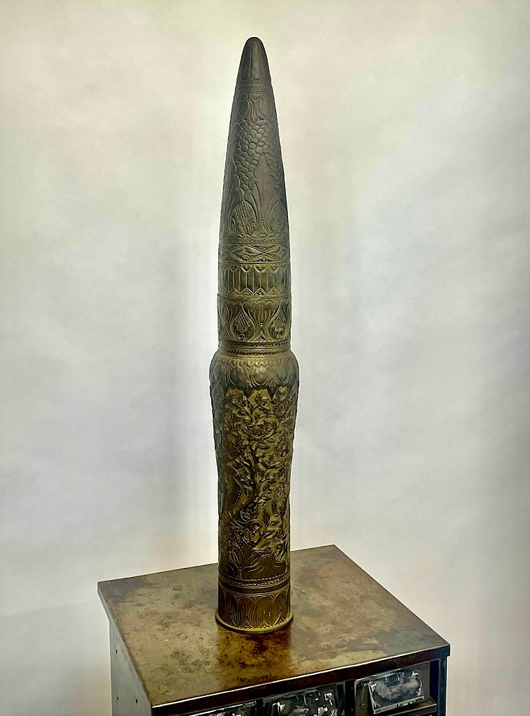 collectable carved trench art artillery shell