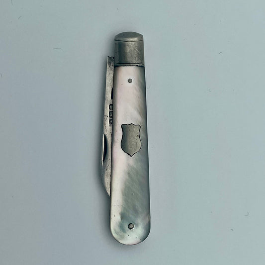 Sterling Silver & Mother Of Pearl Pocket Knife