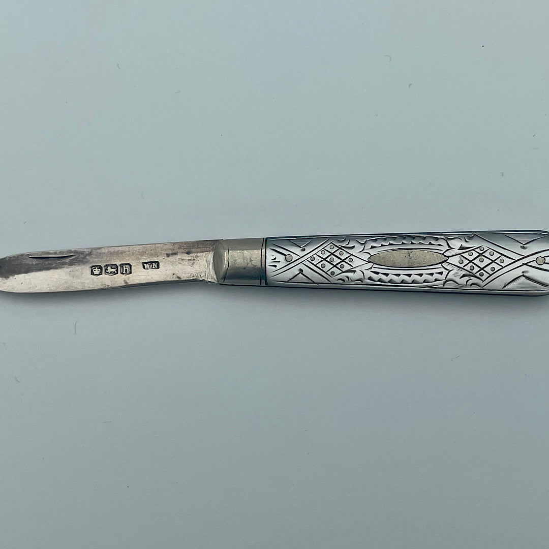 Sterling Silver & Mother of Pearl Pocket Knife