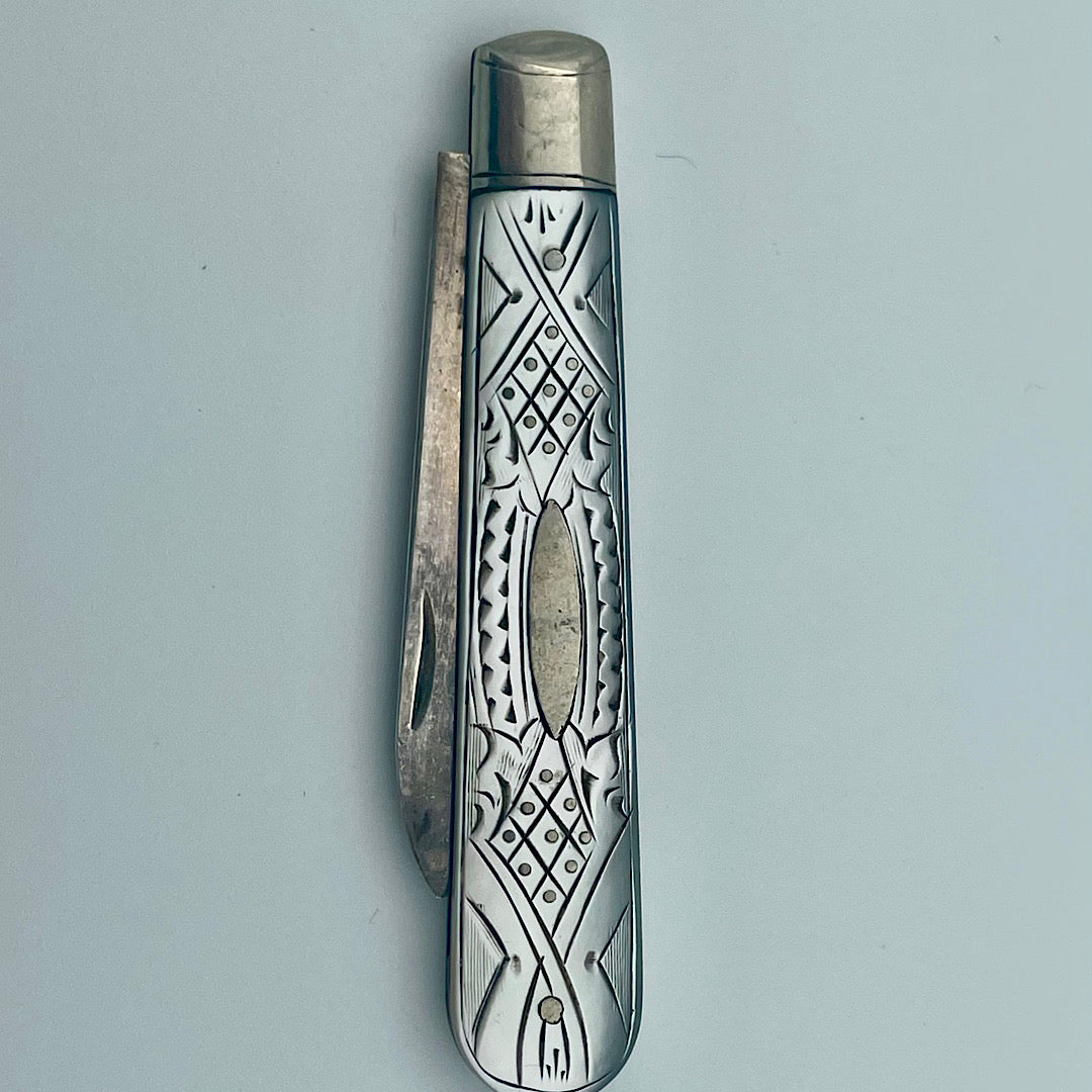 Sterling Silver & Mother of Pearl Pocket Knife